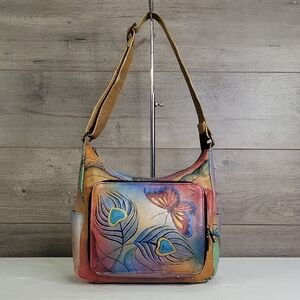 Anna by Anuschka Hand-Painted Multicolor Shoulder Bag
